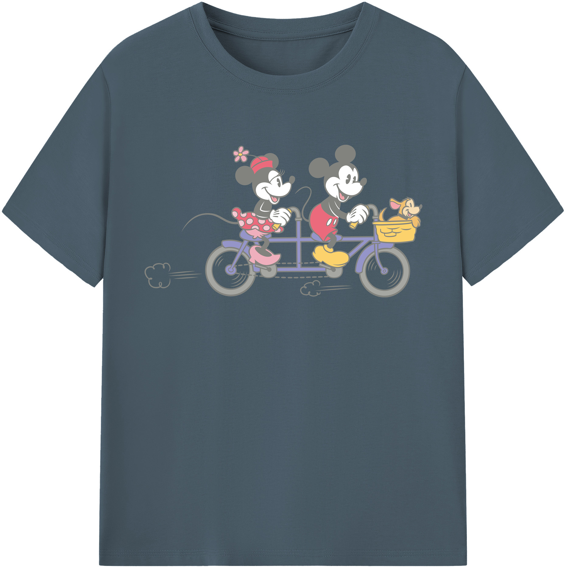 （画像用） ミッキーマウス Mickey Mouse 綿100％半袖Tシャツ（フロントプリント）